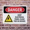 Signmission Keep Electrical Panel Clear Danger Sign, Plastic, 10in W x 7in L, 2PK OS-2PACK-DS-P-710-L-2219 - alternate 5